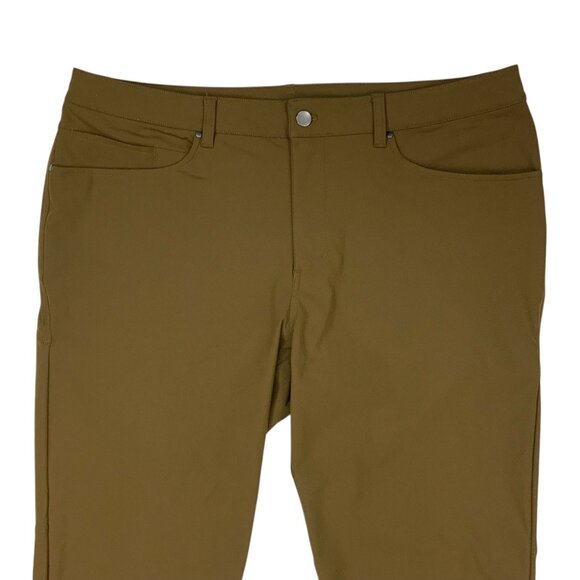 Lululemon Mens ABC Slim-Fit 5 Pocket Pant 38 Artifact Brown - Picture 8 of 13